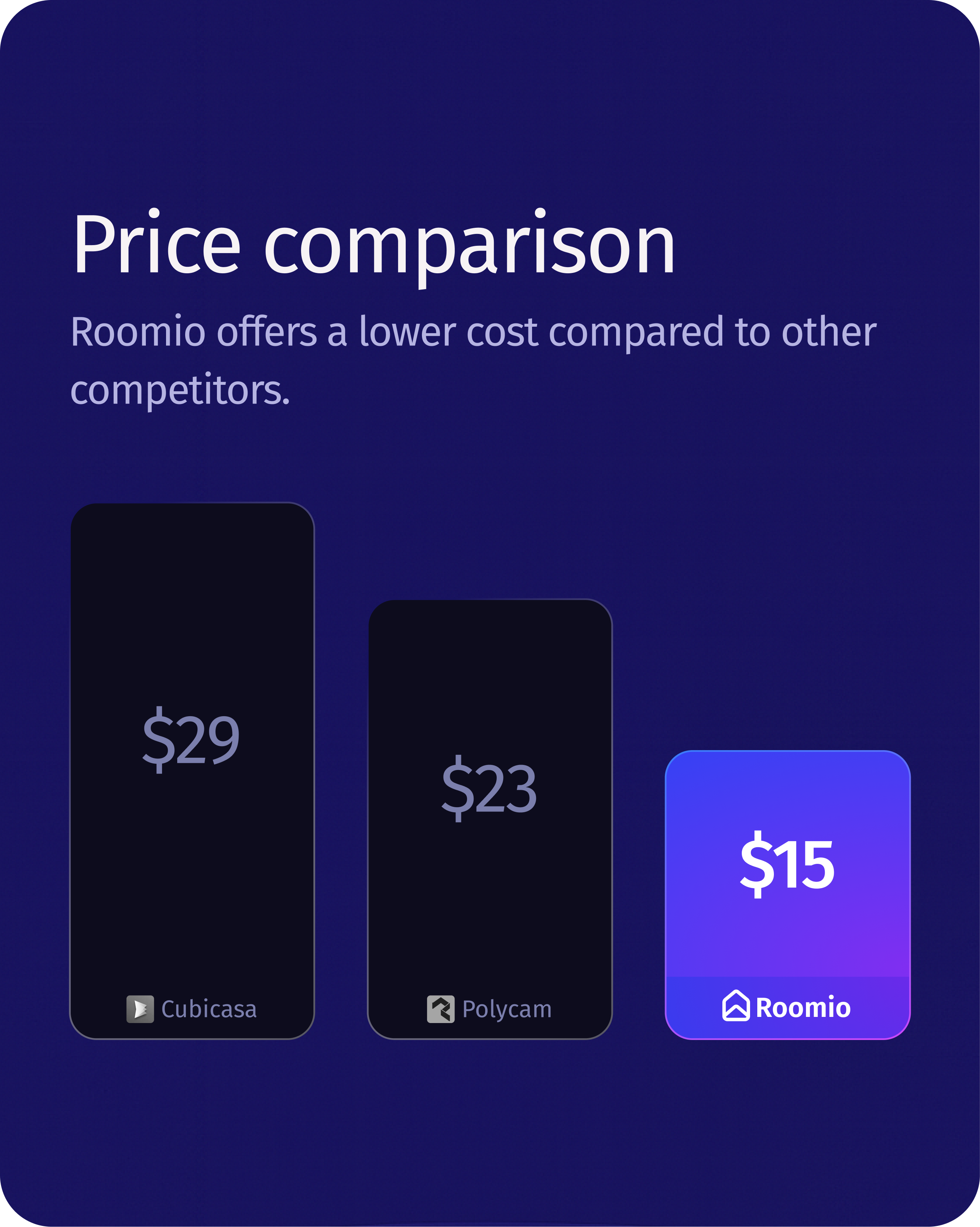 A render of three white cylindrical columns, against a warm creme background
